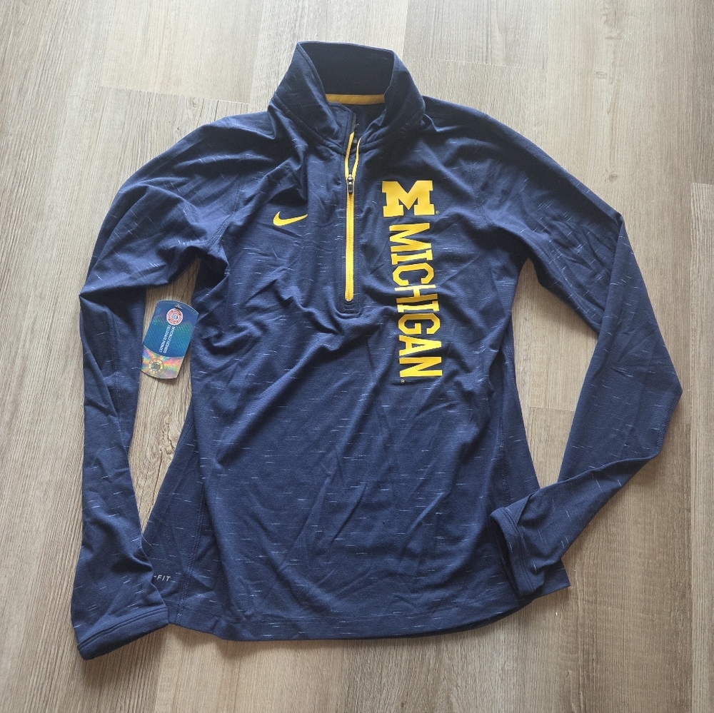 Nike Dri-fit Michigan 3/4 Zip U0 Nw5